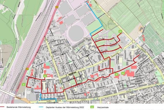 Wärmenetz Weil am Rhein - Kernstadt